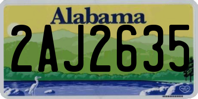 AL license plate 2AJ2635