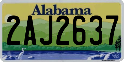 AL license plate 2AJ2637