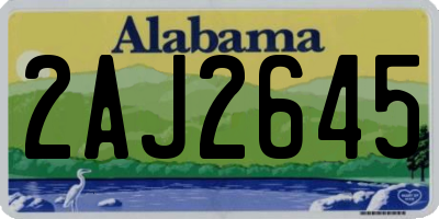 AL license plate 2AJ2645