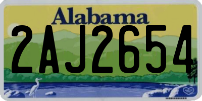 AL license plate 2AJ2654