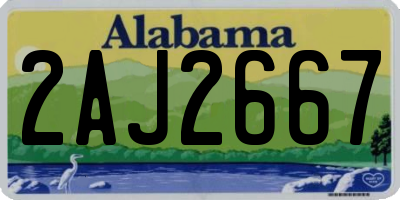 AL license plate 2AJ2667