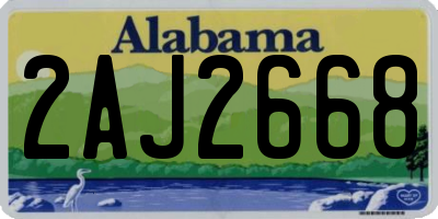 AL license plate 2AJ2668