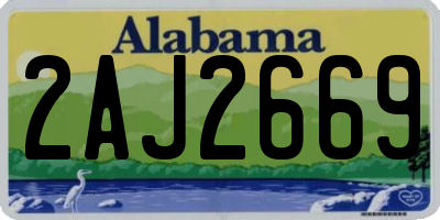 AL license plate 2AJ2669