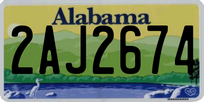 AL license plate 2AJ2674