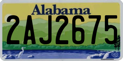 AL license plate 2AJ2675