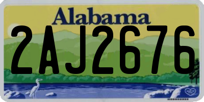 AL license plate 2AJ2676