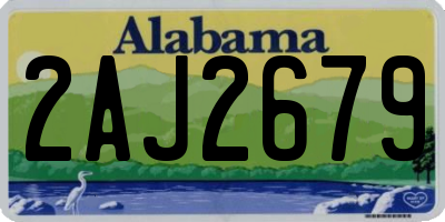 AL license plate 2AJ2679
