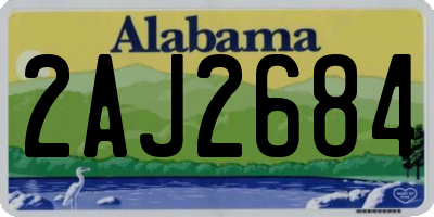 AL license plate 2AJ2684