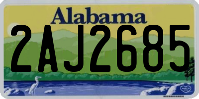 AL license plate 2AJ2685