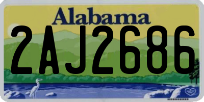 AL license plate 2AJ2686