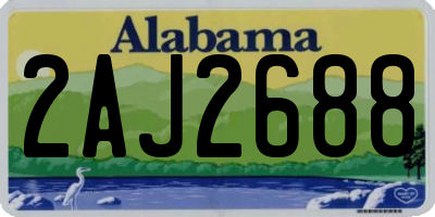 AL license plate 2AJ2688
