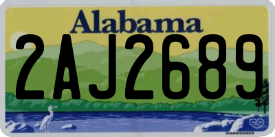 AL license plate 2AJ2689