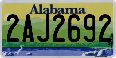 AL license plate 2AJ2692