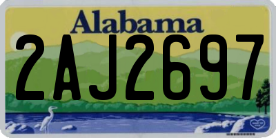 AL license plate 2AJ2697