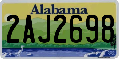 AL license plate 2AJ2698