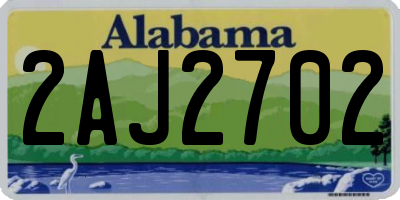 AL license plate 2AJ2702