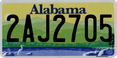 AL license plate 2AJ2705
