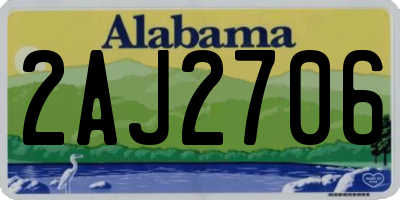 AL license plate 2AJ2706