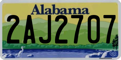 AL license plate 2AJ2707