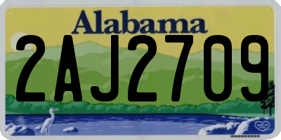 AL license plate 2AJ2709