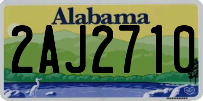 AL license plate 2AJ2710
