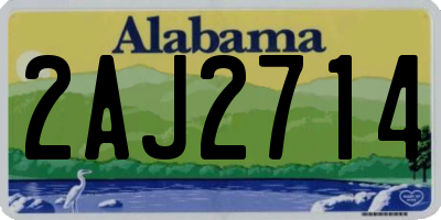 AL license plate 2AJ2714