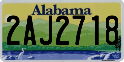 AL license plate 2AJ2718