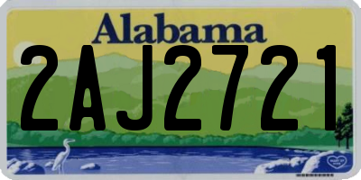 AL license plate 2AJ2721