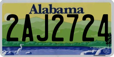 AL license plate 2AJ2724