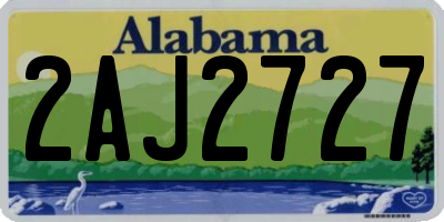 AL license plate 2AJ2727