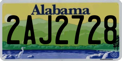 AL license plate 2AJ2728