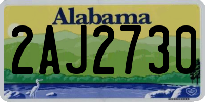 AL license plate 2AJ2730