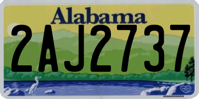 AL license plate 2AJ2737