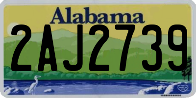 AL license plate 2AJ2739