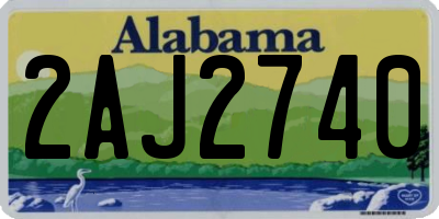 AL license plate 2AJ2740
