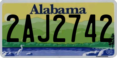 AL license plate 2AJ2742