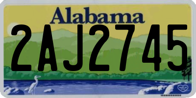 AL license plate 2AJ2745