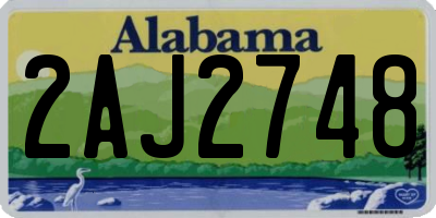 AL license plate 2AJ2748