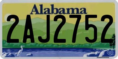 AL license plate 2AJ2752