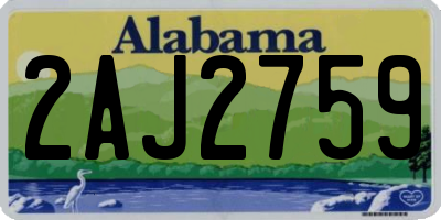 AL license plate 2AJ2759