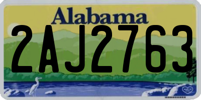 AL license plate 2AJ2763