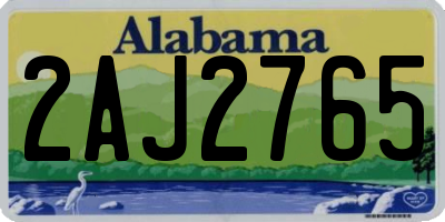 AL license plate 2AJ2765