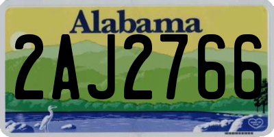 AL license plate 2AJ2766