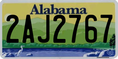 AL license plate 2AJ2767