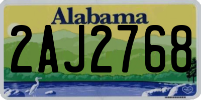 AL license plate 2AJ2768