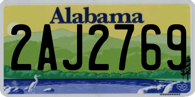 AL license plate 2AJ2769