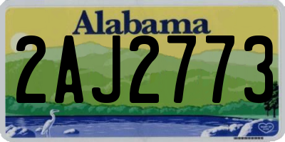 AL license plate 2AJ2773