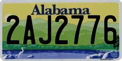 AL license plate 2AJ2776