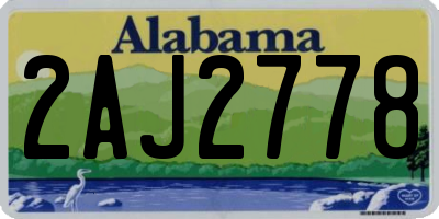 AL license plate 2AJ2778