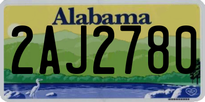 AL license plate 2AJ2780